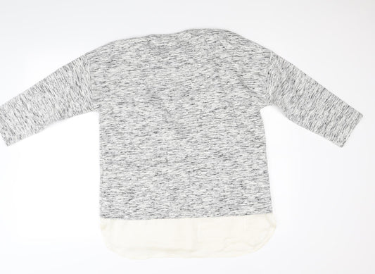 Marks and Spencer Womens Grey Knit Tunic Jumper Size 14