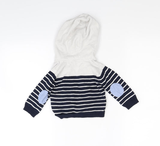 Fashion division Boys Blue Striped Knit Pullover Jumper Size 3-6 Months