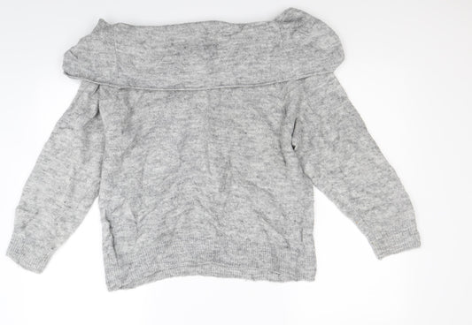 Divided Womens Grey Pullover Jumper Size M