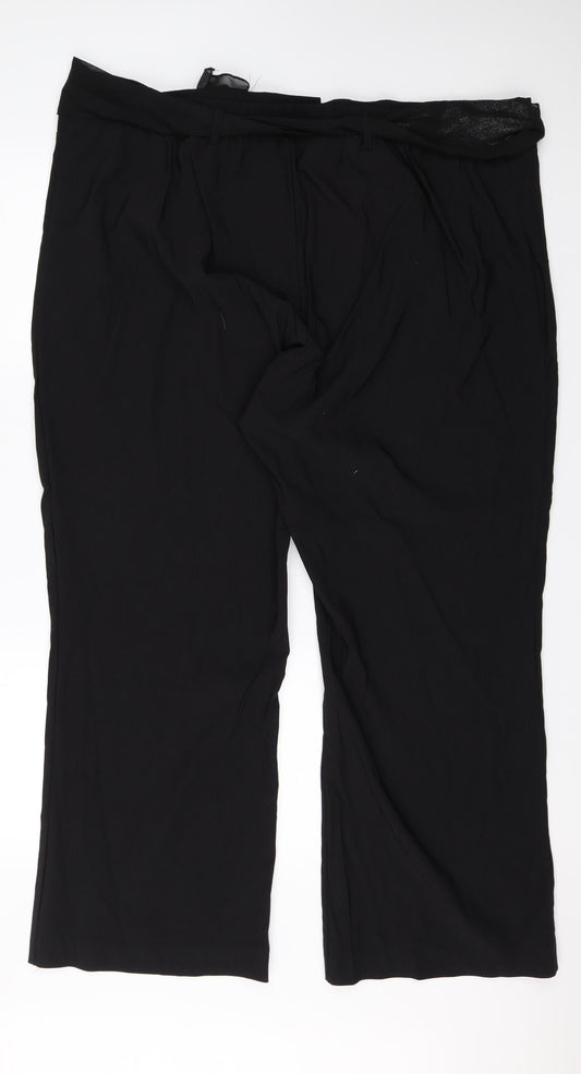 Preworn Womens Black Trousers Size 26 L27 in