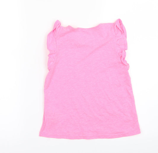 H&M Girls Pink Basic T-Shirt Size 7-8 Years