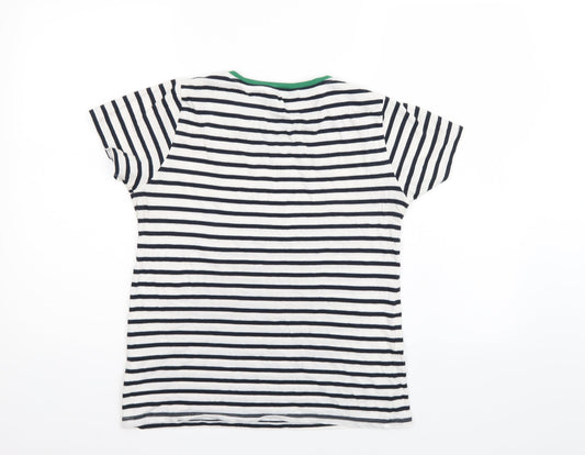 New Look Womens Multicoloured Striped Basic T-Shirt Size 8