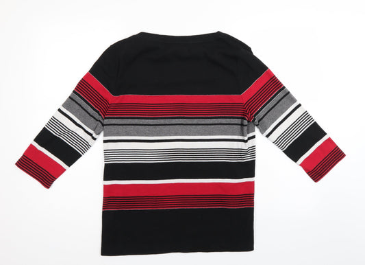 BM Casual Womens Multicoloured Striped Pullover Jumper Size M