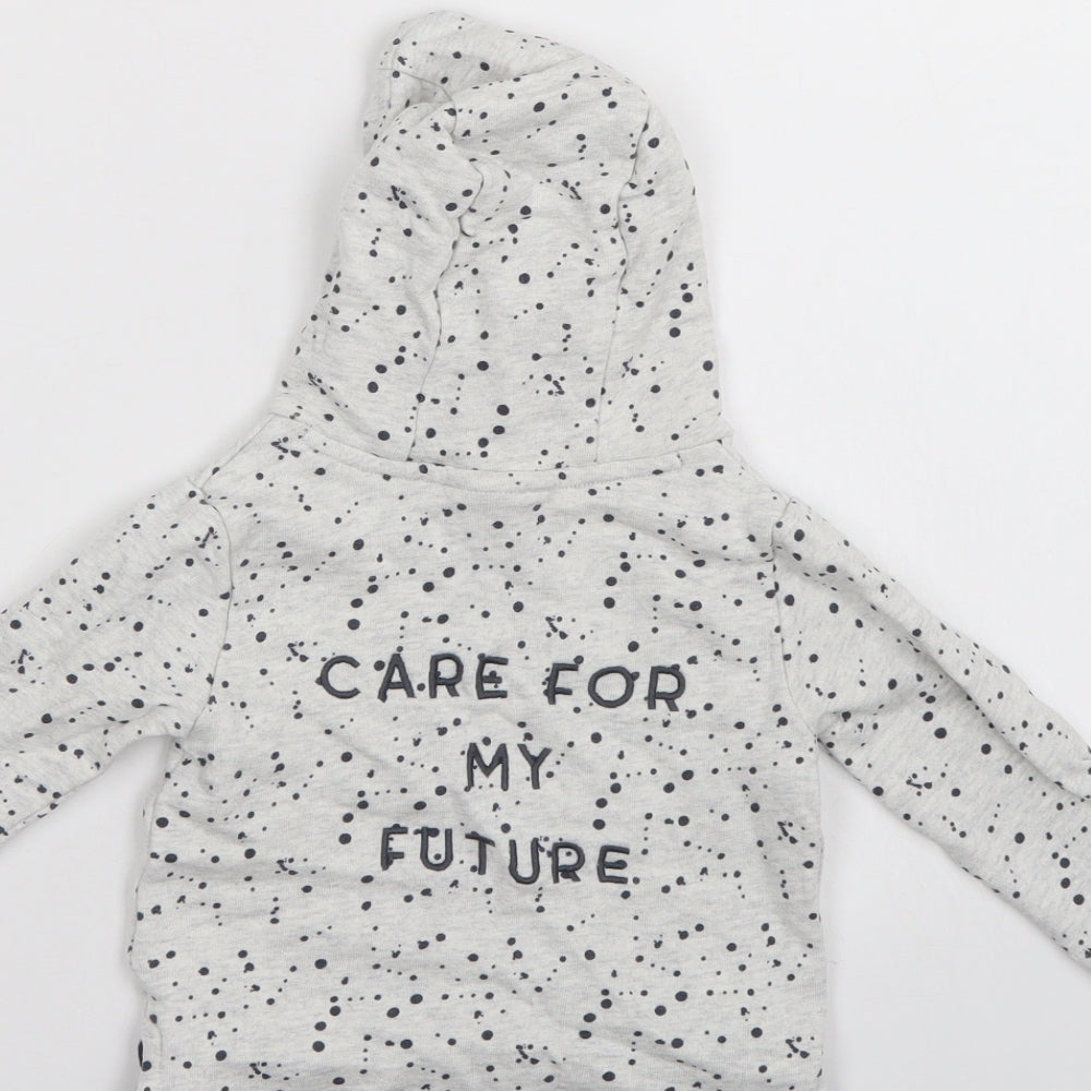 Mini Club Boys Grey Polka Dot Pullover Jumper Size 3-6 Months - Hoodie
