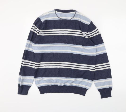 Burton Womens Blue Striped Pullover Jumper Size M