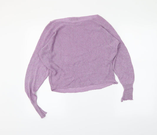 Willow Womens Purple Pullover Jumper One Size