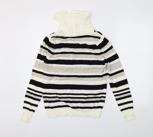 M&S Womens Ivory Striped Pullover Jumper Size 14
