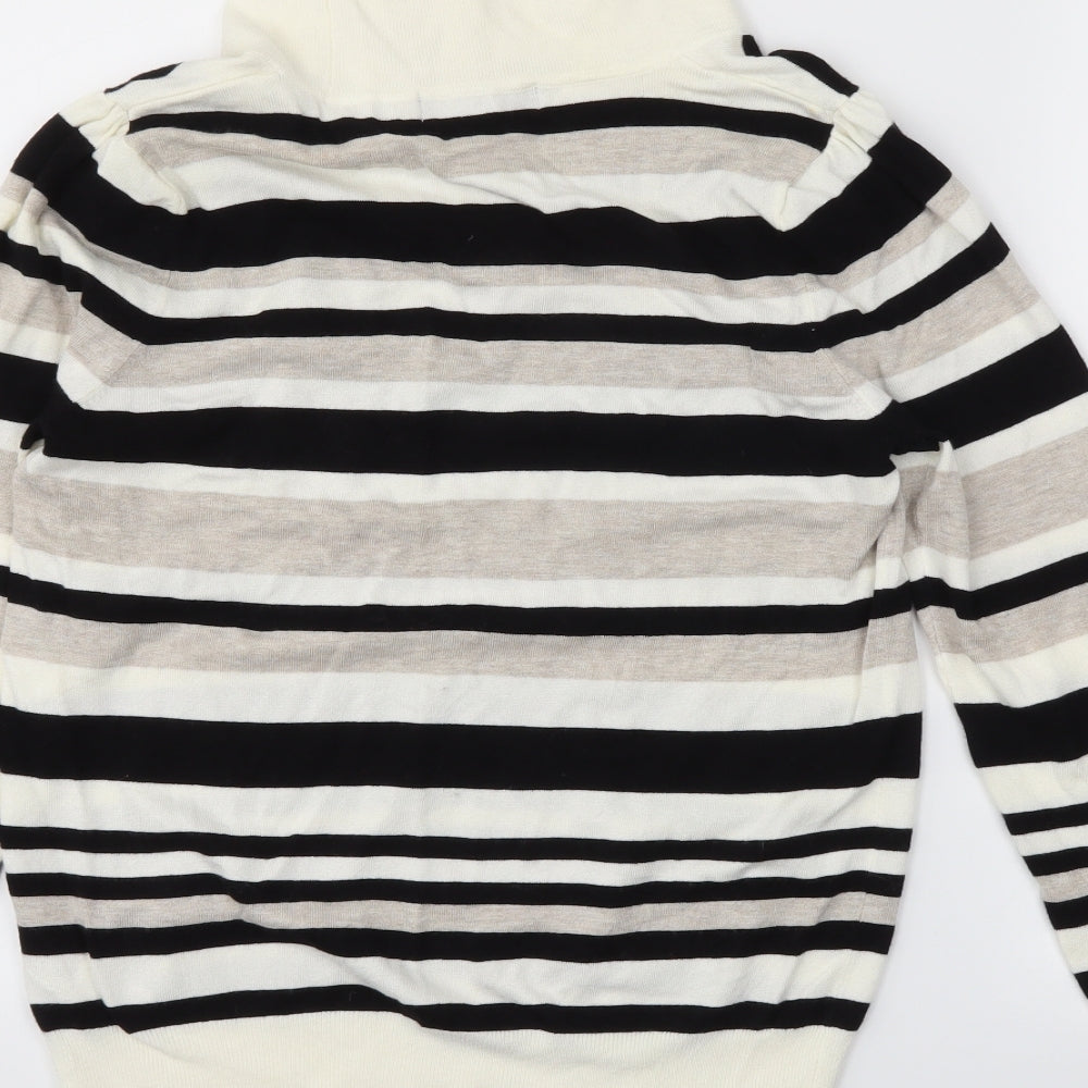 M&S Womens Ivory Striped Pullover Jumper Size 14