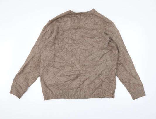 Marks and Spencer Mens Brown Knit Pullover Jumper Size L