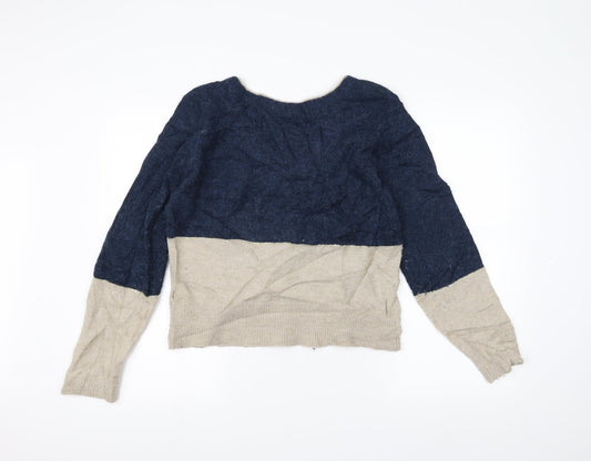 villa Womens Blue Cardigan Jumper Size M