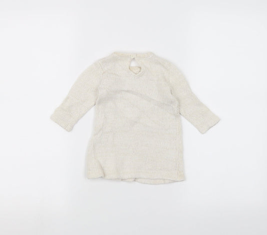 Matalan Baby White Pullover Jumper Size 3-6 Months