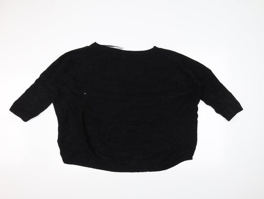 Top Secret Womens Black Knit Pullover Jumper Size 10