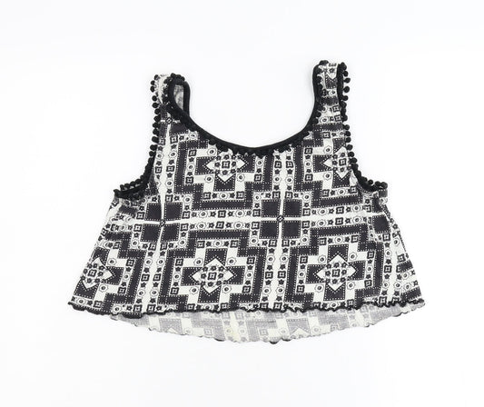 Topshop[ Womens Multicoloured Geometric Basic Tank Size 6