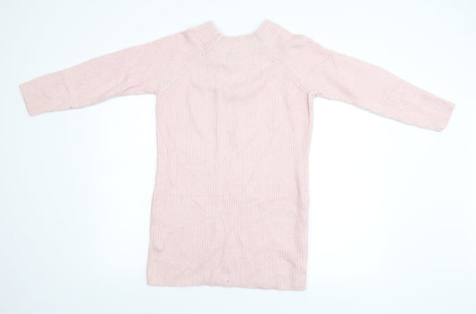 H&M Womens Pink Knit Pullover Jumper Size M