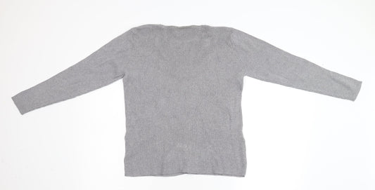 Papaya Womens Grey Knit Pullover Jumper Size L