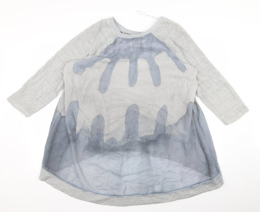 Klass Womens Grey Basic T-Shirt Size L