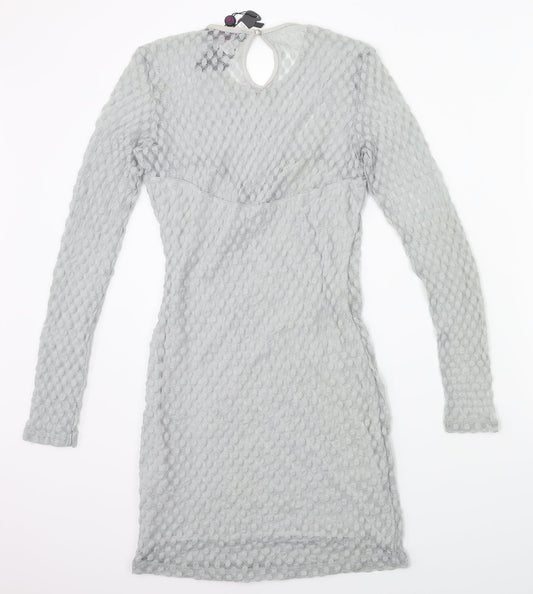 Motel Rocks Womens Grey Lace Bodycon Size 12