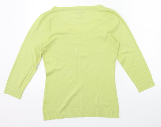 H&M Womens Green Pullover Jumper Size M