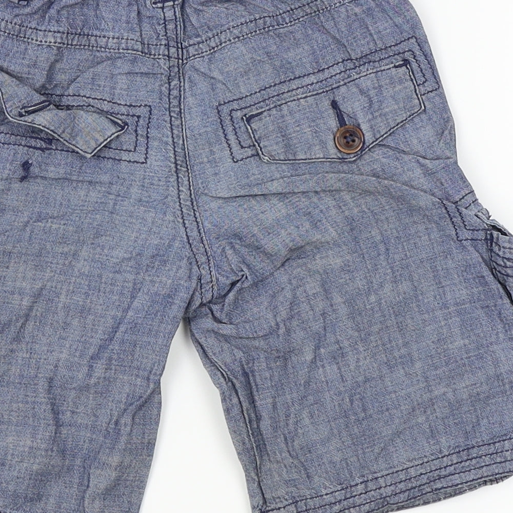 George Boys Black Denim Cargo Shorts Size 4-5 Years