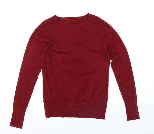 New Look Womens Red Pullover Jumper Size XS