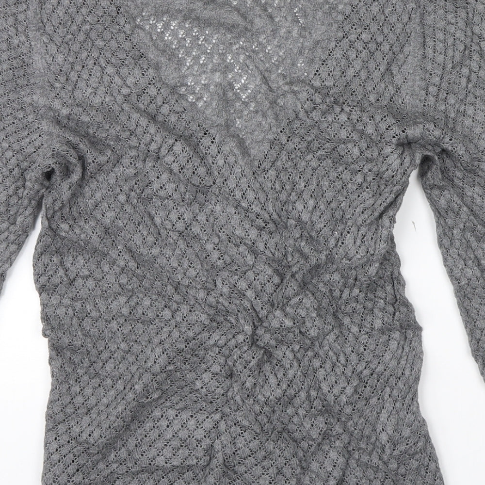 H&M Womens Grey Cardigan Jumper Size S