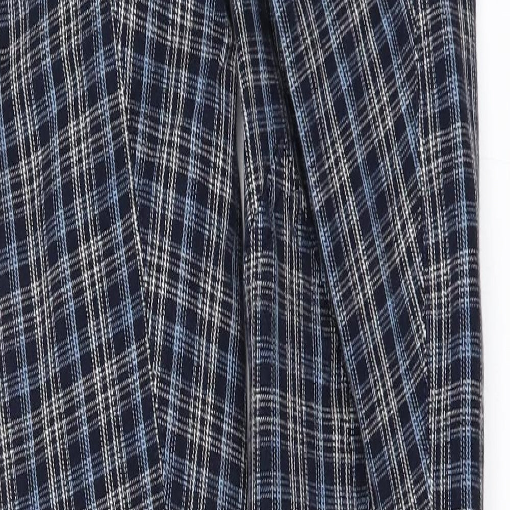 EILLEEN DOUGLAS Girls Blue Check Jegging Trousers Size M - Jodhpurs