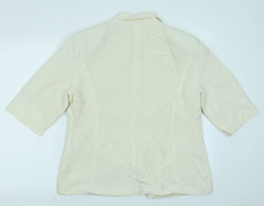 Platinum Womens White Jacket Blazer Size 16