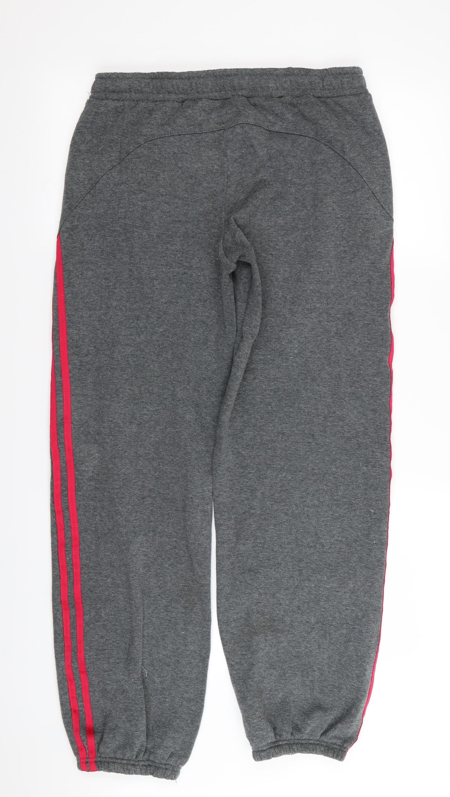 Lonsdale Womens Grey Striped Jogger Trousers Size 28 in L30 in