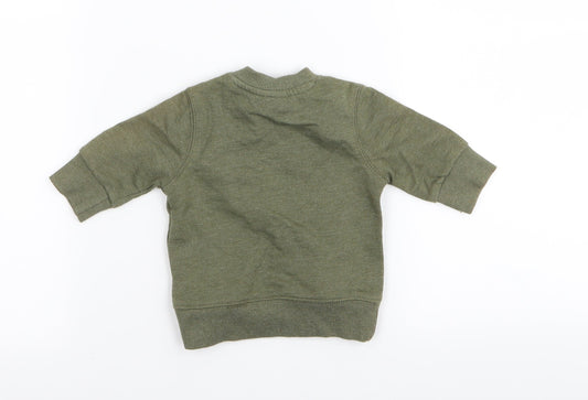 F&F Boys Green Pullover Jumper Size 0-3 Months