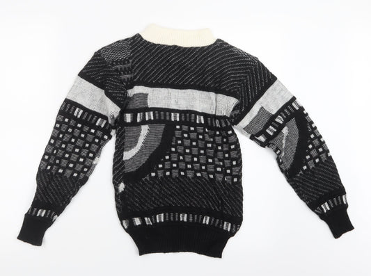 TG Womens Black Knit Pullover Jumper Size 12