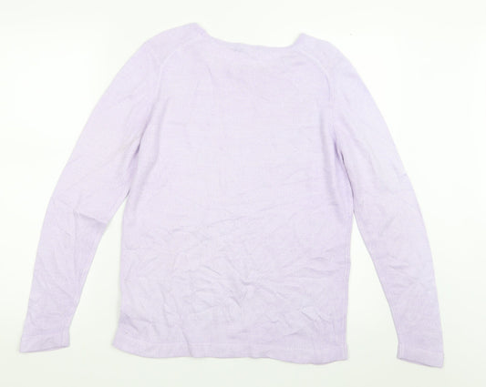 Marks and Spencer Womens Purple Knit Pullover Jumper Size 10
