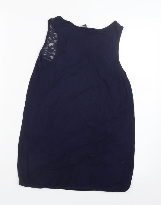 Dorothy Perkins Womens Blue Basic Tank Size 8