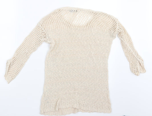 Dorothy Perkins Womens Ivory Knit Pullover Jumper Size 6
