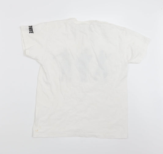 Matalan Womens White Basic T-Shirt Size M - Fortnite