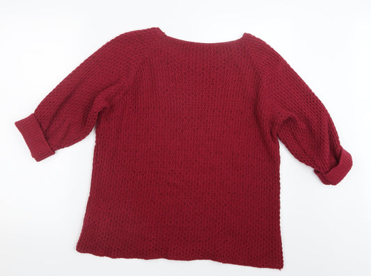 Lakeland Womens Pink Knit Pullover Jumper Size S
