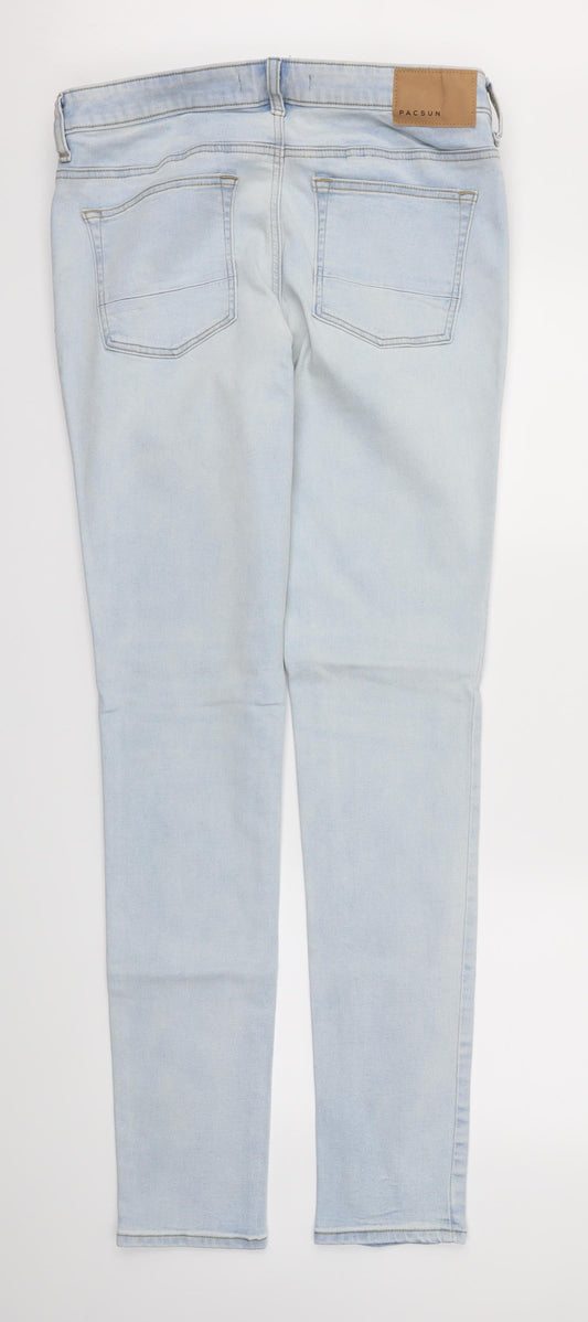 pacsun Womens Blue Skinny Jeans Size 32 L34 in