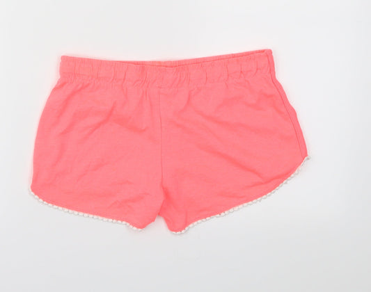 Primark Womens Pink Cut-Off Shorts Size 8 - Stretch waistband