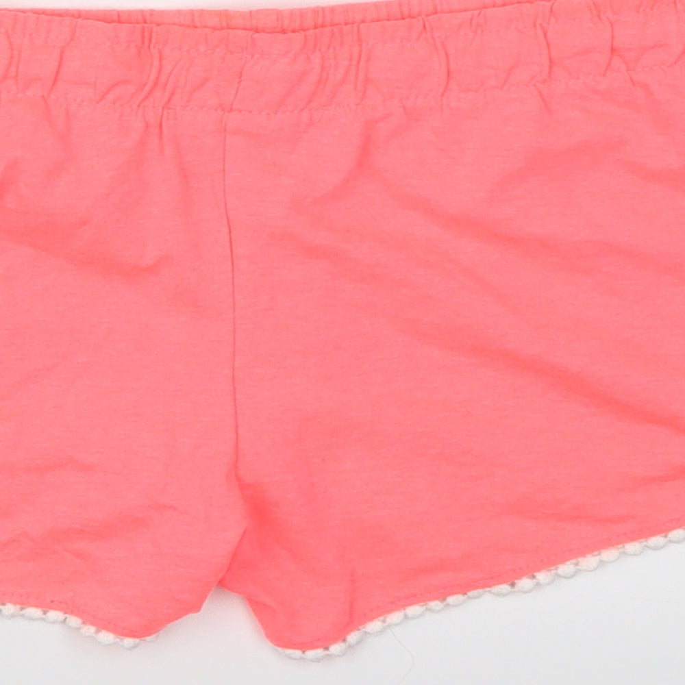 Primark Womens Pink Cut-Off Shorts Size 8 - Stretch waistband