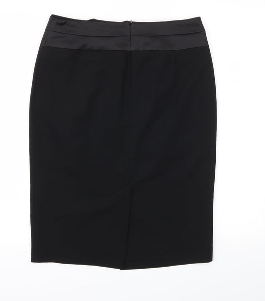 M&S Womens Black A-Line Skirt Size 10