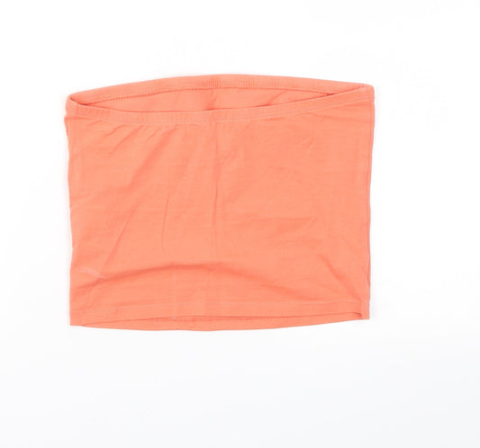 New Look Womens Orange Basic T-Shirt Size S