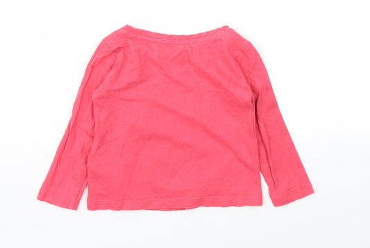 GAP Girls Pink Animal Print T-Shirt Size 12-18 Months