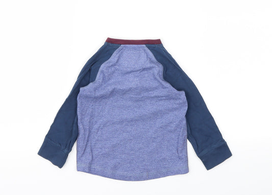 Next Boys Blue Houndstooth Basic T-Shirt Size 2 Years