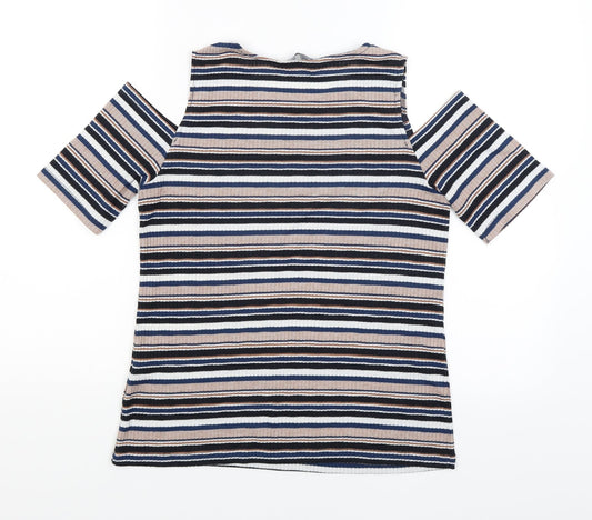 Dorothy Perkins Womens Black Striped Basic Tank Size 14