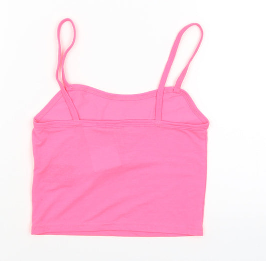 H&M Womens Pink Cropped Tank Size XS
