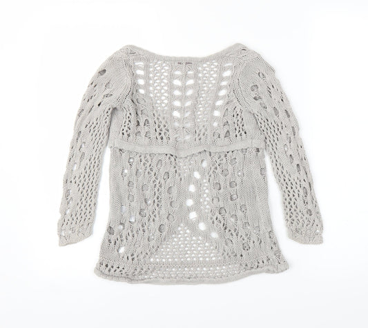 Creamie Girls Grey Cardigan Jumper Size 5 Years