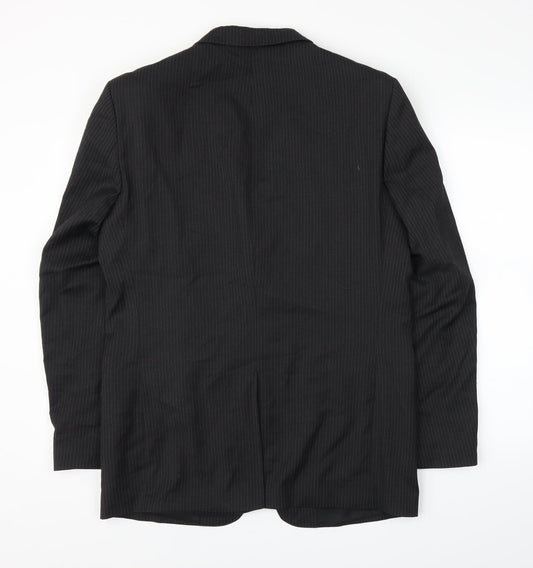 Philosophy Blues Original Mens Black Striped Jacket Suit Jacket Size 42