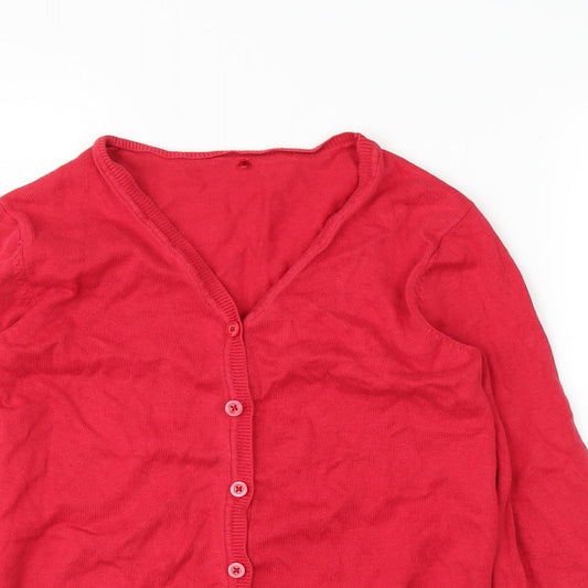 George Girls Red Cardigan Jumper Size 9-10 Years