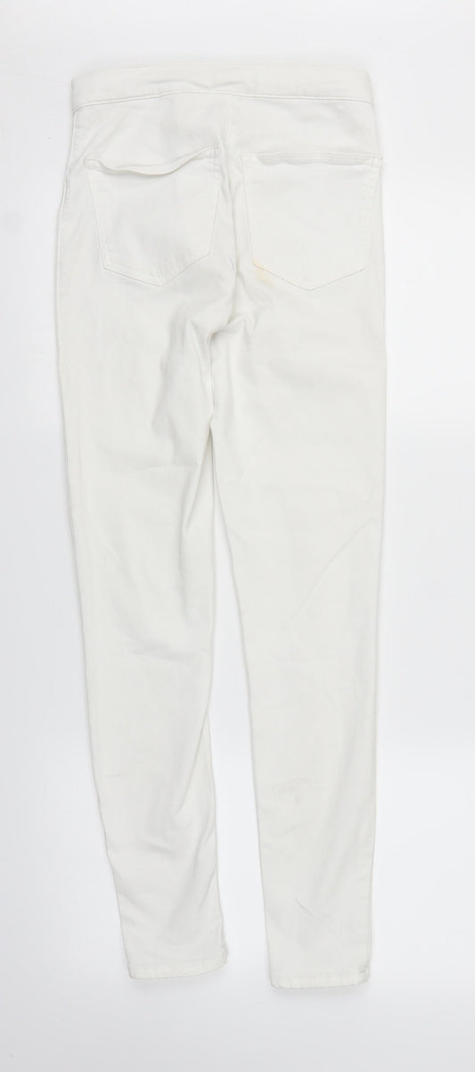 Topshop Womens White Denim Jegging Jeans Size 28 in L27 in