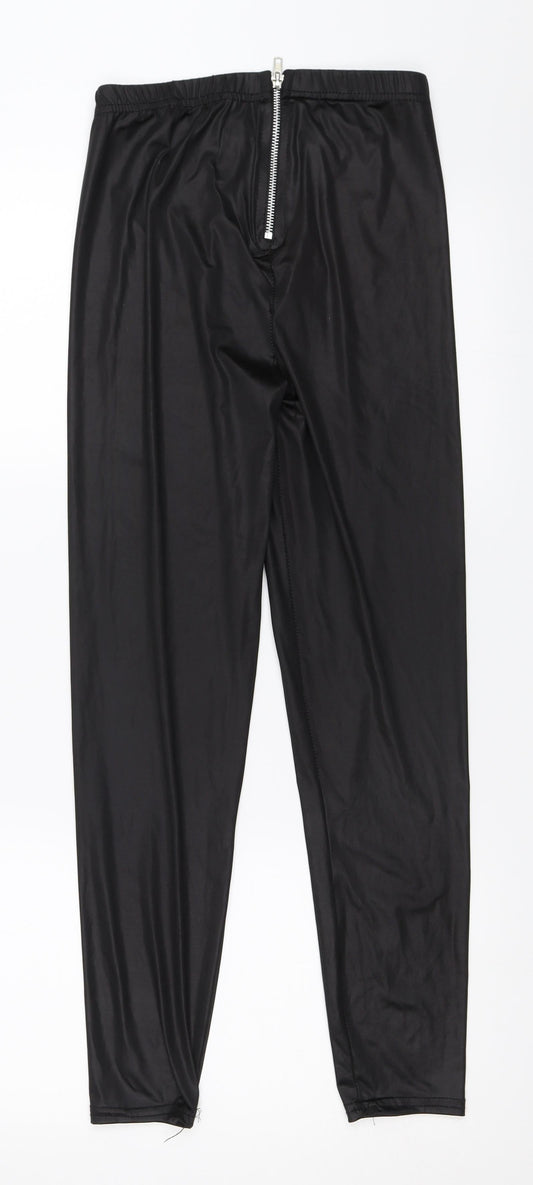 Boohoo Womens Black Carrot Leggings Size 6 L25.5 in