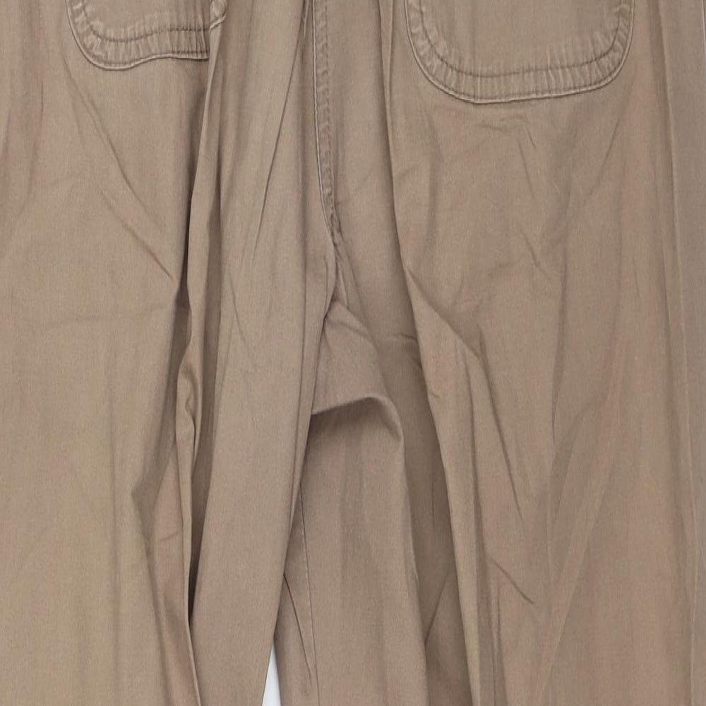 BM Womens Brown Chino Trousers Size 14 L25 in